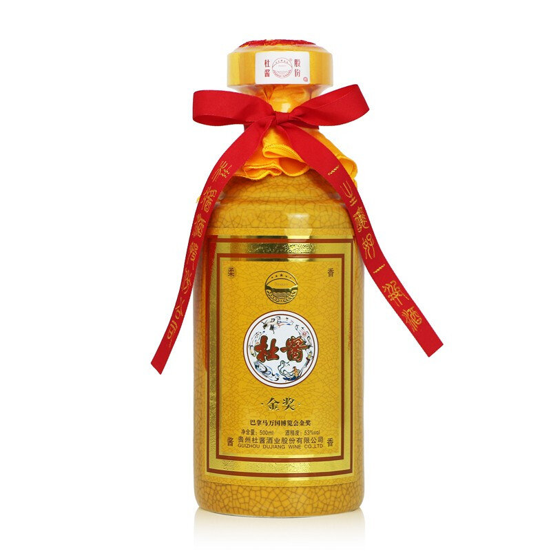 杜酱金奖 53度酱香型白酒 贵州茅台镇纯粮食高粱酒500ml 荣获巴拿马