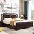 吉木多 新中式全实木双人床床1.8米1.5米现代中式卧室禅意家具(1.8*2米黑檀色 单床)
