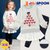 JELISPOON吉哩熊韩国童装冬季新款女童爱心满满加绒套装(150 灰白色)
