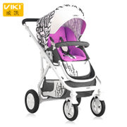 VIKI/威凯高景观婴儿推车 *欧洲热卖舒适款儿童推车宝宝手推车S2200A(水墨紫 白瓷版)