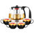(国美自营)紫丁香700ml加厚耐热玻璃茶壶茶杯五件套装S391