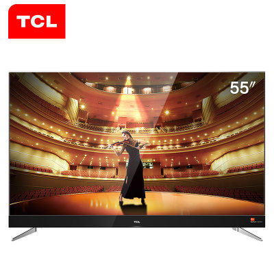 TCL 55C2 55英寸 4K·HDR 哈曼卡顿音响 34核超高清安卓智能LED电视（黑）