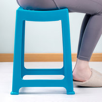 茶花塑料凳子家用加厚成人儿童凳子创意餐桌凳塑料小板凳矮凳椅凳(蓝色)