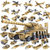 拼装积木军事系列工程飞机坦克变形人仔男孩玩具野战队战车战船雷霆战火对战巨炮