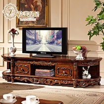拉斐曼尼 美式电视柜 实木电视柜 电视机柜 欧式电视柜 茶几电视柜组合地柜IK004(2米 默认)