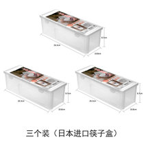 面条挂面收纳盒家用厨房塑料冰箱保鲜盒长方形食物储物盒收纳神器(日本制3个装 默认版本)