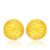周大福珠宝首饰光沙球形足金黄金耳钉经典版计价F434 工费48 约2.26g