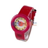 淘气宝贝 正品儿童手表韩国时尚学生表可爱时装手表 红色