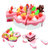 【彼优比】儿童过家家玩具水果蛋糕玩具切切乐水果蛋糕玩具套装儿童玩具(63件粉)