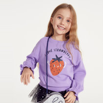 巴拉巴拉童装女童卫衣2019新款春季小童宝宝韩版套头衫儿童打底衫(130cm 紫色7111)