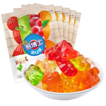 徐福记熊博士橡皮糖水果软糖综合果味60g*10袋儿童小零食糖果(60g*10袋)