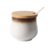 创意日式油盐罐调味罐佐料调料盒 陶瓷辣椒盅调味瓶单个家用厨房(芝麻金 调味罐单个（7.8*8cm） 默认版本)