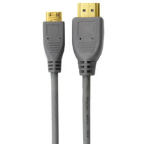 CE-LINK 2018 Mini HDMI转HDMI 转换线（镀金插头 抗干扰 支持3D、1080P）1.83米 灰色