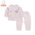棉果果新生婴儿家居服两件套纯棉和尚服裤子套装(粉色 73)