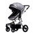 华婴高景观婴儿手推车可坐躺四轮避震折叠baby stroller 3 in 1(739A银灰单车 默认版本)