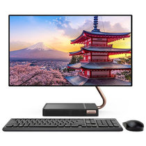 联想（Lenovo) AIO 520X-24 23.8英寸全面屏一体机台式电脑（i5-10400T 16G 512G SSD 无线充电底座 Win10）黑色 游戏设计家用商用办公