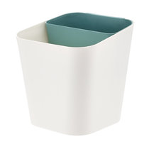西派珂分类垃圾桶简约敞口式分类垃圾桶一桶多用(内桶蓝绿色 容量9L)