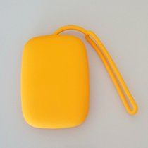 方形硅胶钥匙包 日韩糖果色钥匙收纳包 创意公交卡包证件饭卡套(魅力橙色 方形钥匙包)