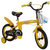 儿童自行车 贝多福 *款童车 导弹造型 小孩自行车 配不锈钢水壶(合金黄 12寸)