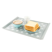 甜厨 （TenCook）梅花托盘 防滑长方形塑料托盘茶盘 TCHF05011 灰色