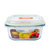 西派珂耐热玻璃保鲜盒儿童水果盒烤箱玻璃烘焙碗微波盒冰箱收纳盒(320ml白盖)