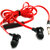 简繁（EAZY）maEar HS-107面条立体声线控耳机（红黑色）