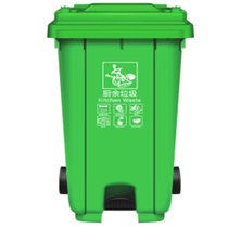 俊采云JCY-EE27户外垃圾桶分类垃圾桶小区环卫垃圾桶室外果皮箱塑料240升脚踏带轮绿色（单位：个）(军绿色 JCY-EE27)