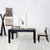 北欧木质家具小户型餐桌抽拉折叠创意伸缩饭桌黑橡木色简约餐边桌(140-170*80*76)
