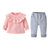 女宝宝冬装套装棉外出服婴童两件套0-2岁婴幼儿公主衣服 D3060(80 粉红)