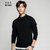 威路曼毛衣男士2017秋冬新款韩版修身半高领针织衫衣服男装(黑色 XL)