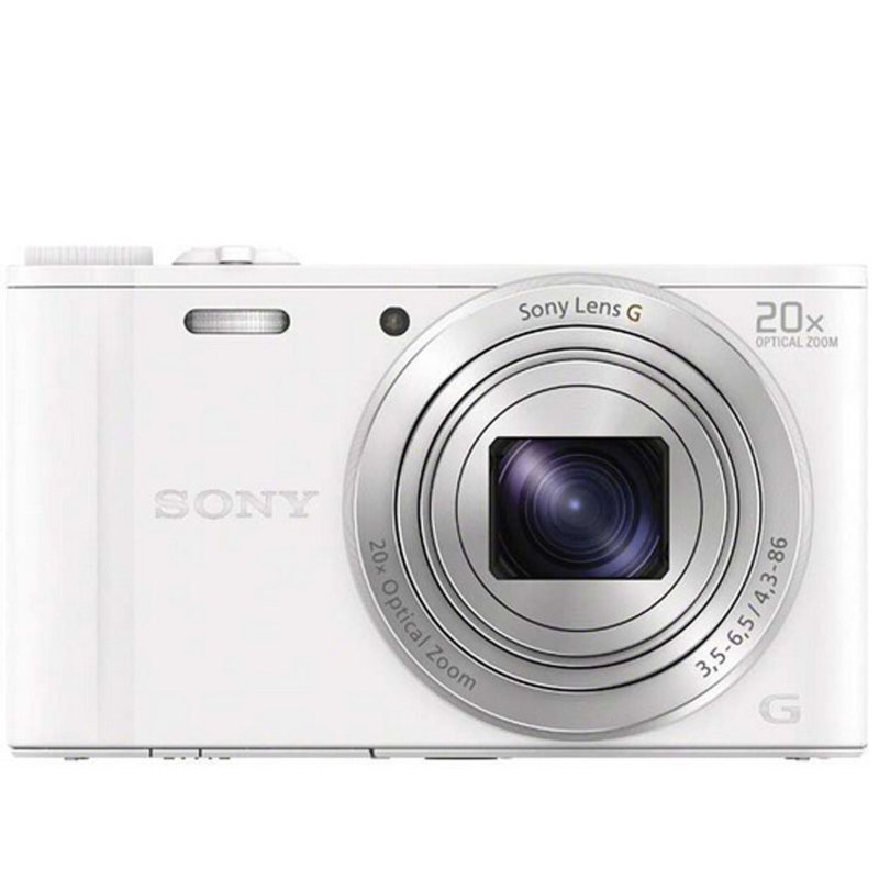 索尼(sony dsc-wx350 数码相机/20倍光学变焦/长焦照相机(白色 套餐