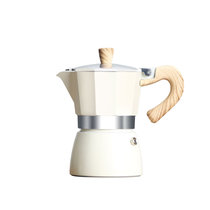 彩色意式摩卡壶特浓缩煮咖啡壶出油脂手冲咖啡器具套装家用电热炉(3人份 白 默认版本)