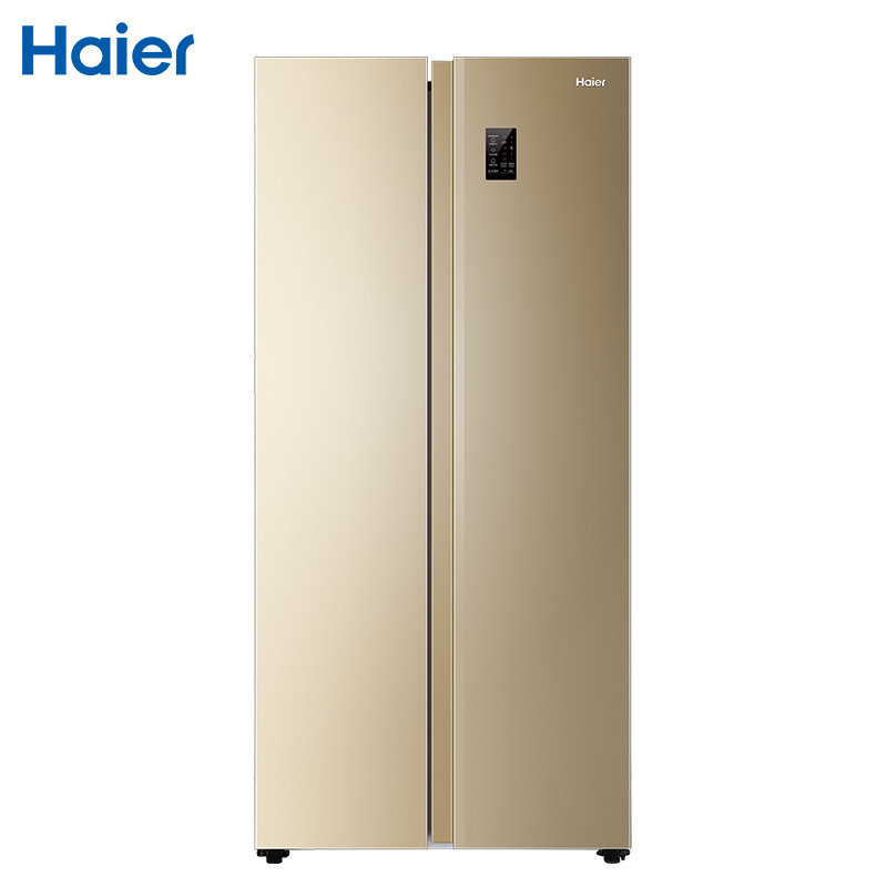 海尔(haier)bcd-480wbpt 480升风冷双变频金色家用对开电冰箱(炫金