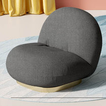 帷帕斯网红弧形创意雪梨椅75*85*65 欧式休闲椅沙发单人懒人沙发(墨绿色)