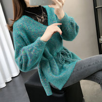 女式时尚针织毛衣9280(粉红色 均码)