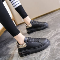 2022年春季新款小白鞋女韩版麦昆鞋气垫女鞋时尚潮流鞋子M001(皮尾黑金 36)