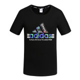 Adidas/阿迪达斯 男子 短袖 圆领透气运动休闲T恤黑色(黑色 L)