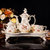 咖啡杯欧式茶具套装 英式下午茶骨瓷套装 陶瓷咖啡具套装雕刻玫瑰礼盒包装(默认)