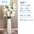 创简坊（CJIANFF）白色陶瓷落地高花瓶装饰 客厅现代简约干枝插花欧式家居摆件(套装一)