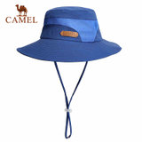 Camel/骆驼户外圆帽 男女通用防风遮阳帽渔夫帽徒步出游帽 A7S3K3115(深蓝色)
