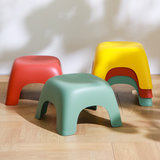 禧天龙家用塑料多功能多场景可用小凳子儿童几何四角凳成人加厚防滑凳(红色)