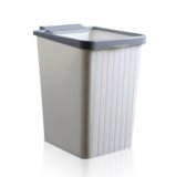 简约垃圾桶客厅卧室卫生间带压圈无盖时尚家用垃圾篓白色方形JMQ-279