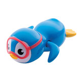 满趣健自由泳小企鹅洗澡玩具MK44925蓝 发条控制 环保安全 宝宝戏水玩具