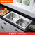 苏泊尔卫浴304不锈钢水槽双槽厨房洗菜盆套餐厨房水槽水龙头包邮(E裸槽)第3张高清大图
