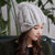 帽子女冬天韩版潮羊毛针织帽可爱毛球帽毛线帽护耳保暖套头帽677888(白色 弹力均码)