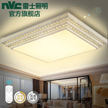 雷士照明led圆形卧室吸顶灯 欧式客厅水晶灯具现代简约温馨大气灯(led