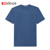 HODO红豆男装 圆领修身基础打底吸汗透气T恤HMDKF1T1W63(B3深蓝色 165)