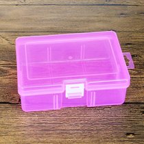 舒康大号透明塑料加厚无插片玩具包装盒整理水果工具小礼品收纳盒(粉红色 大号6格空盒)