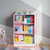 可比熊实木儿童书架收纳柜书柜官方柜子落地置物架学生宝宝绘本架(3层80粉)