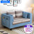匠林家私沙发小户型布艺沙发现代简约小沙发简易沙发客厅小家具(湖蓝色 双人)